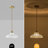 1-Light Dome Ribbed Glass Texture Pendant-130737681