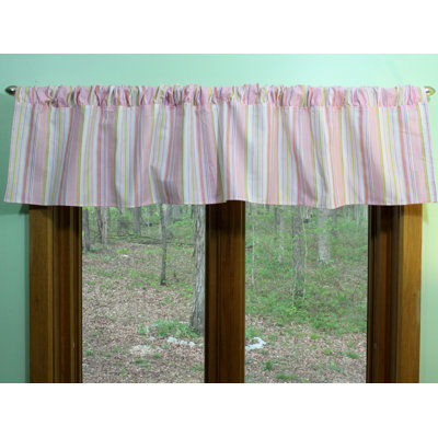 Cristobal Cotton Striped Ruffled Window Valance