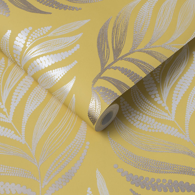 Botanica Floral Metallic Wallpaper Roll, Summer