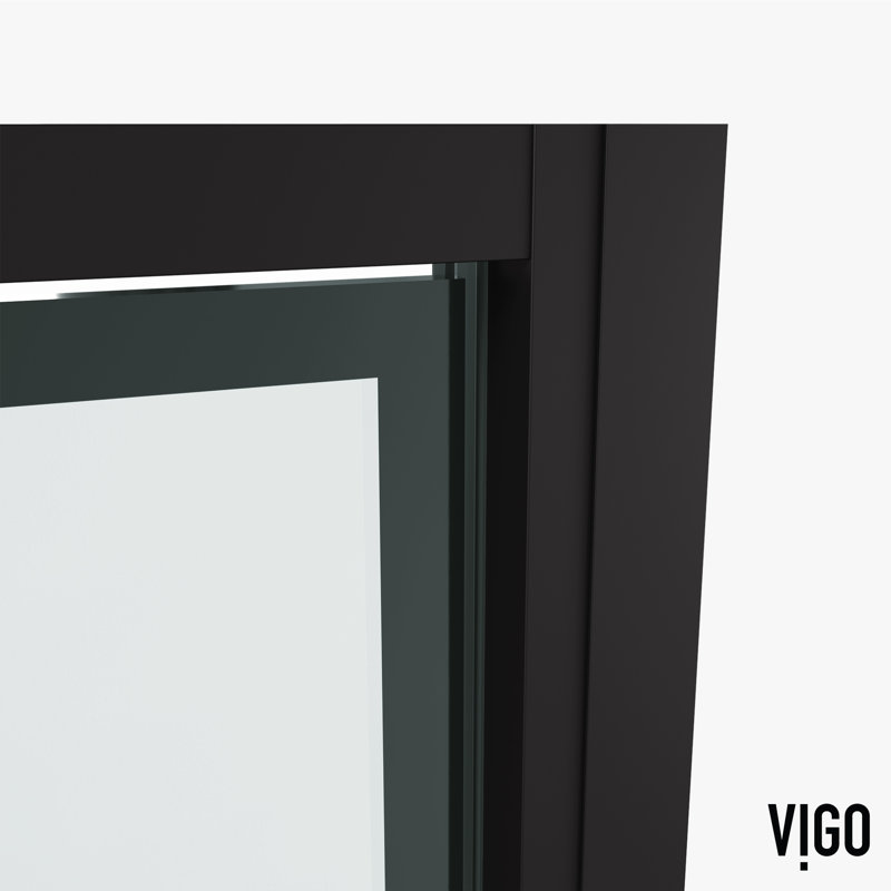 Astoria Matte Black 30" x 76" Pivot Shower Door with Clear Glass