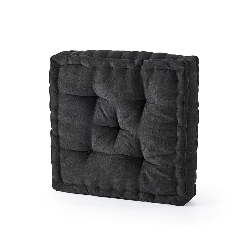 Rainha® - Classic Tufted College Cushion, Black