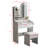 Fashion Vanity Desk With Mirror, Lights, Hair Dryer Holder, And 3-Drawer Storage For Makeup And Organization
