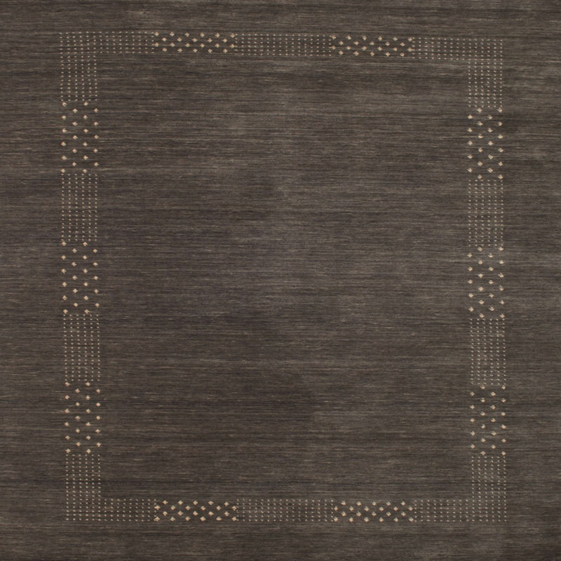 Tapis contemporain gris foncé, Carré 4 pi