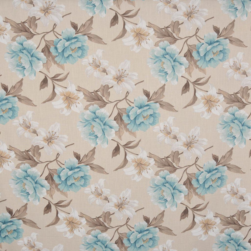 Tissu floral boutique Allure, Aigue-marine