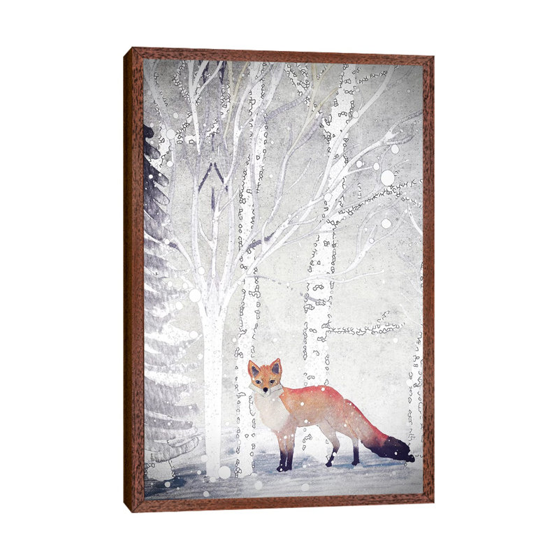 Mr. Winterfox II by Monika Strigel - Print on Canvas, 101.6 cm H x 66.04 cm W x 4.445 cm D, Brown Framed
