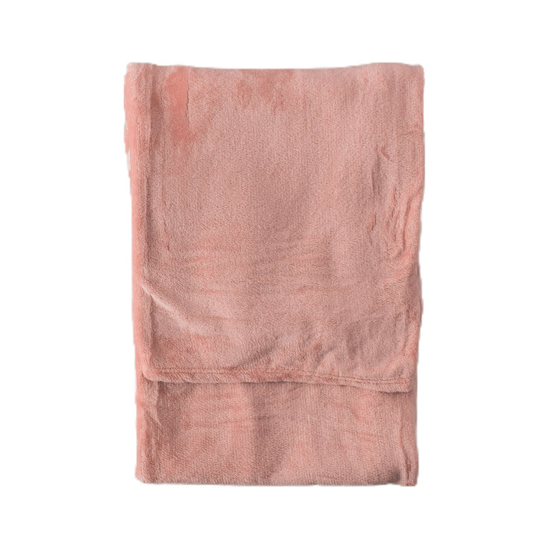 Flannel Throw Blanket, Blush