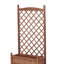 Lit de jardin surélevé avec treillis, boîte à fleurs d'extérieur en bois et support à plantes avec supports d'escalade