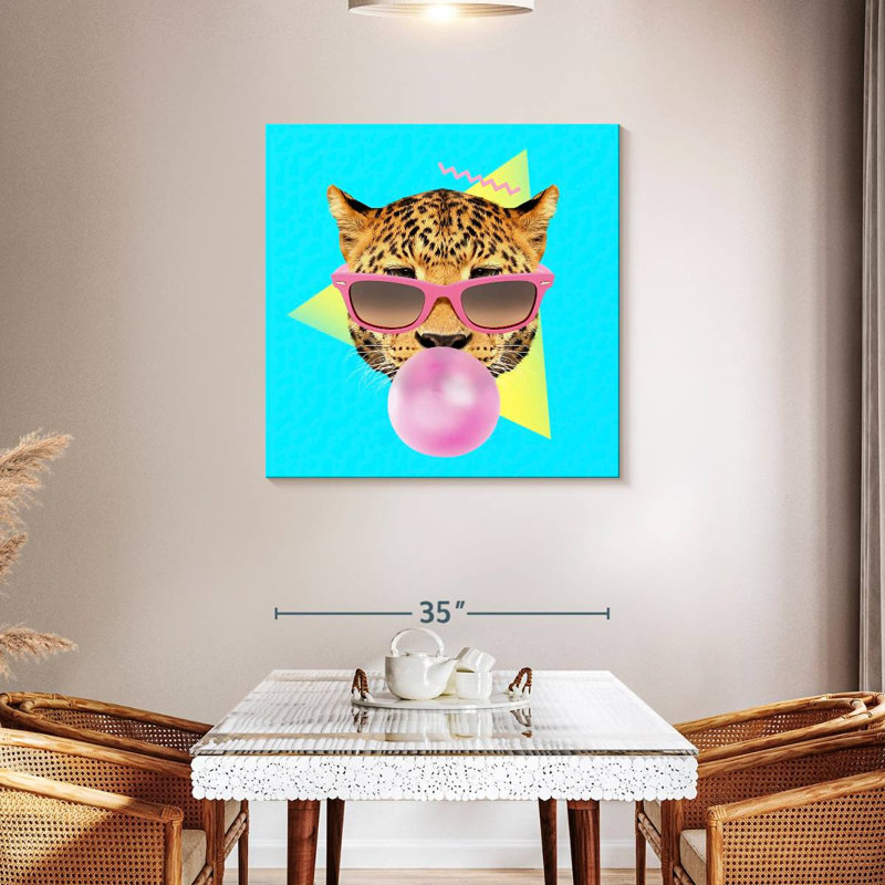Crowle Bubble Gum Leo, 36" H x 36" W