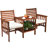 Acacia Wood 2 - Person Patio Conversation Set with Cushions-155929348