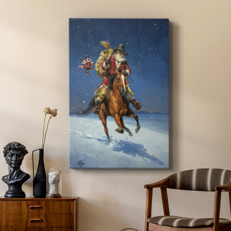 Cavalier de minuit - galerie Cavas sur mesure, H 18 po x l 12 po