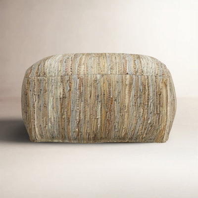 Carden Leather Pouf