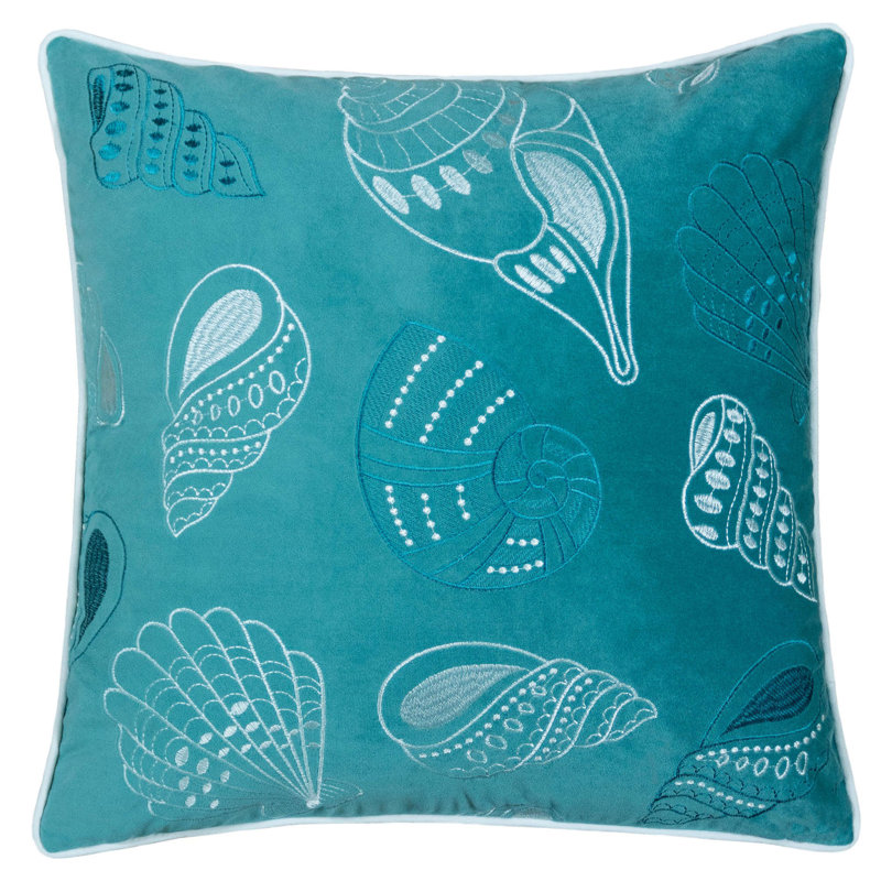 Square Cotton Pillow Cover & Insert, Teal