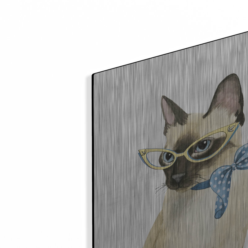 «Cool Cat II» par Grace Popp, art mural en métal, 36 po x 36 po, H 12 po x l 12 po