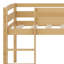 Lit mezzanine bas en bois avec échelle
