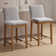 Alayha Upholstered 26'' Counter Stool with Solid Wood Frame