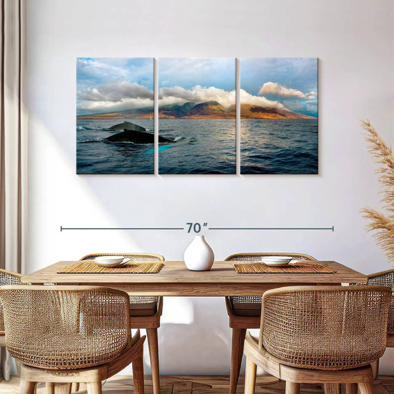 Baleines à bosse Senne Maui, H 30 po x l 62 po