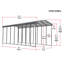 Abri de voiture en acier galvanisé 14 x 38 x 14-48451651