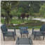 Patio Furniture Outdoor Chair And Ottoman 5 Pieces Rattan Seating Group with Cushions