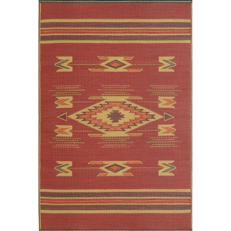Southwestern Indoor / Outdoor Rug, Rectangle 4' x 6'