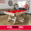 Table de billard GoSports 7 pi avec finition en bois rustique - Table de billard moderne - Accessoires inclus-92589351-92589352