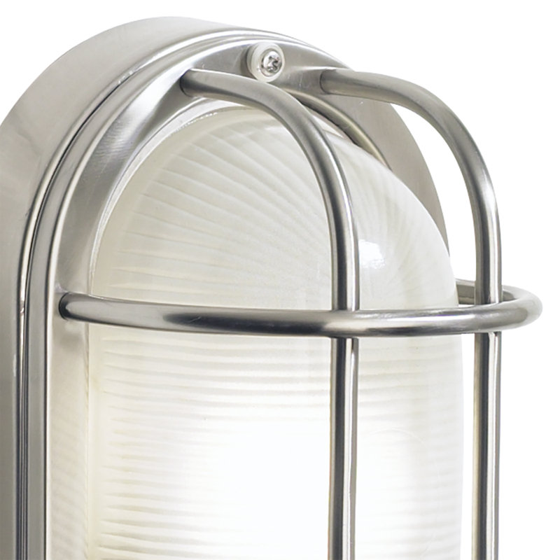 1 - Bulb Outdoor Bulkhead Light, Chrome