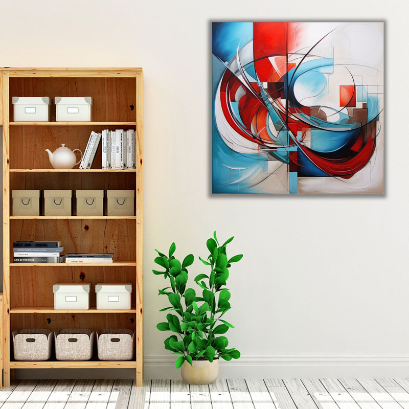Art texturé complexe avec abstraction symphonique, Toile tendue, H 24 po x l 24 po x P 1,25 po