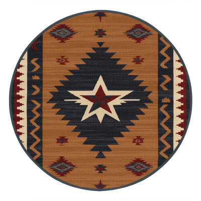 Washable Texas Lone Star Southwestern Area Rug