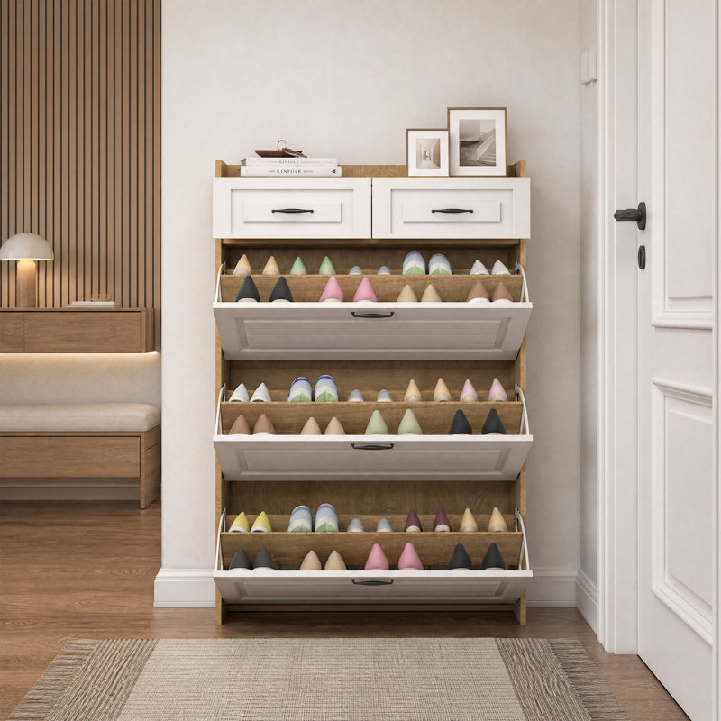 Shoe Storage, White/Brown