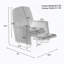Chaise berçante Teddy en tissu avec repose-pieds réglable, vert-747965952