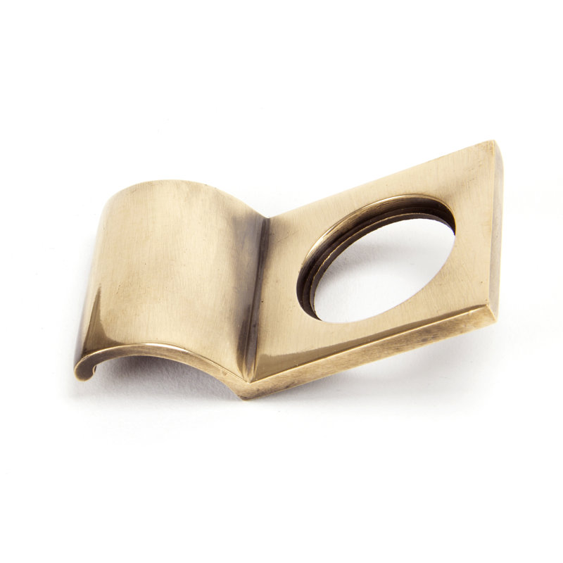 Rim Cylinder Pull Rosette, Polished Bronze