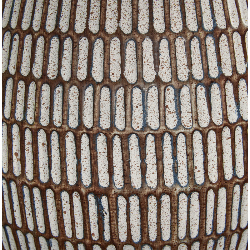 Distressed White Metal Table Lamp with Fabric Shade