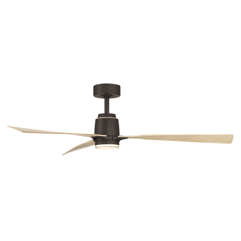 Ventilateur de plafond intelligent DEL 5 "FoxCC, Chêne blanc, Bronze