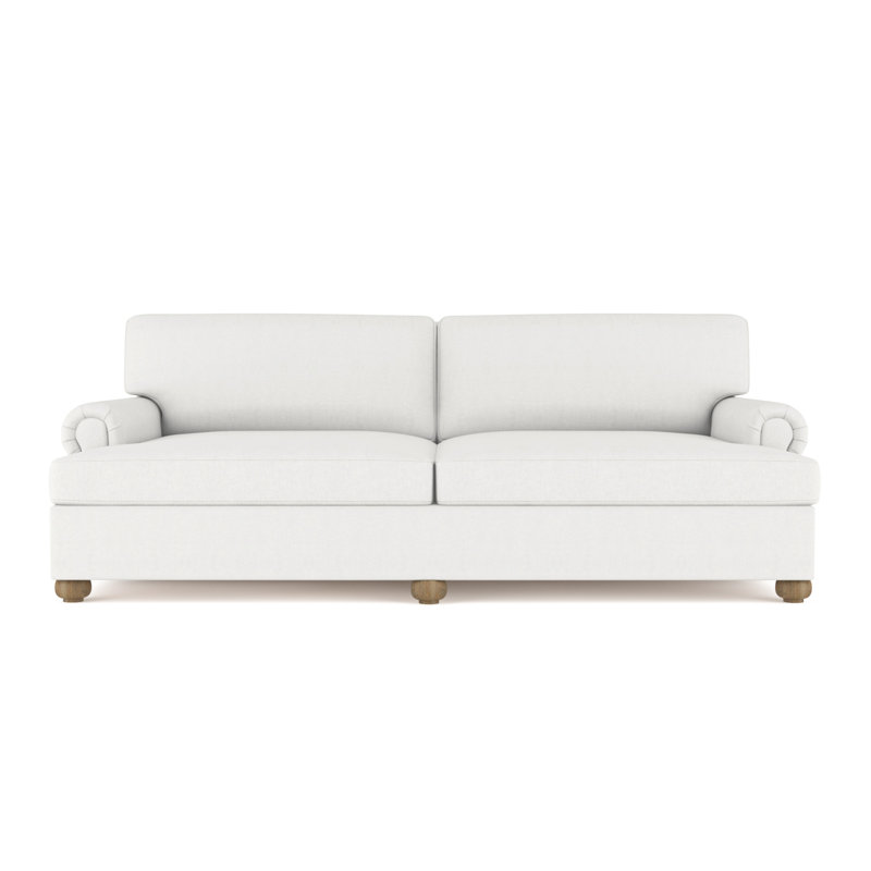 Leroy Rolled Panel-Arm Daybed with Bun Feet, Vintage Leather Graphite, Weathered
