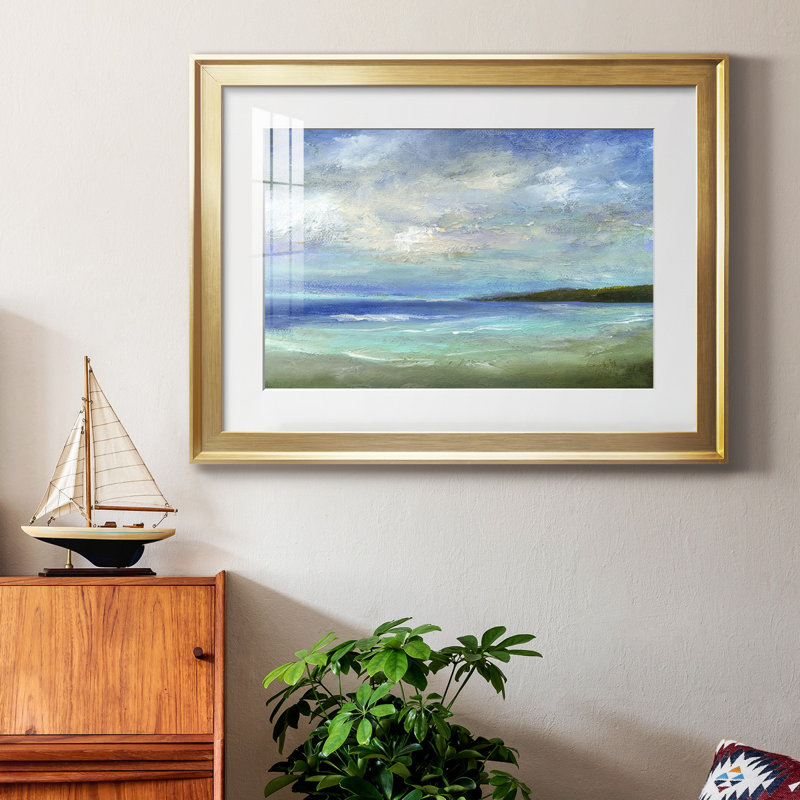 «Island Inlet», reproduction encadrée de qualité supérieure - prête à être accrochée, Doré, H 18,5 po x l 24,5 po x P 1 po
