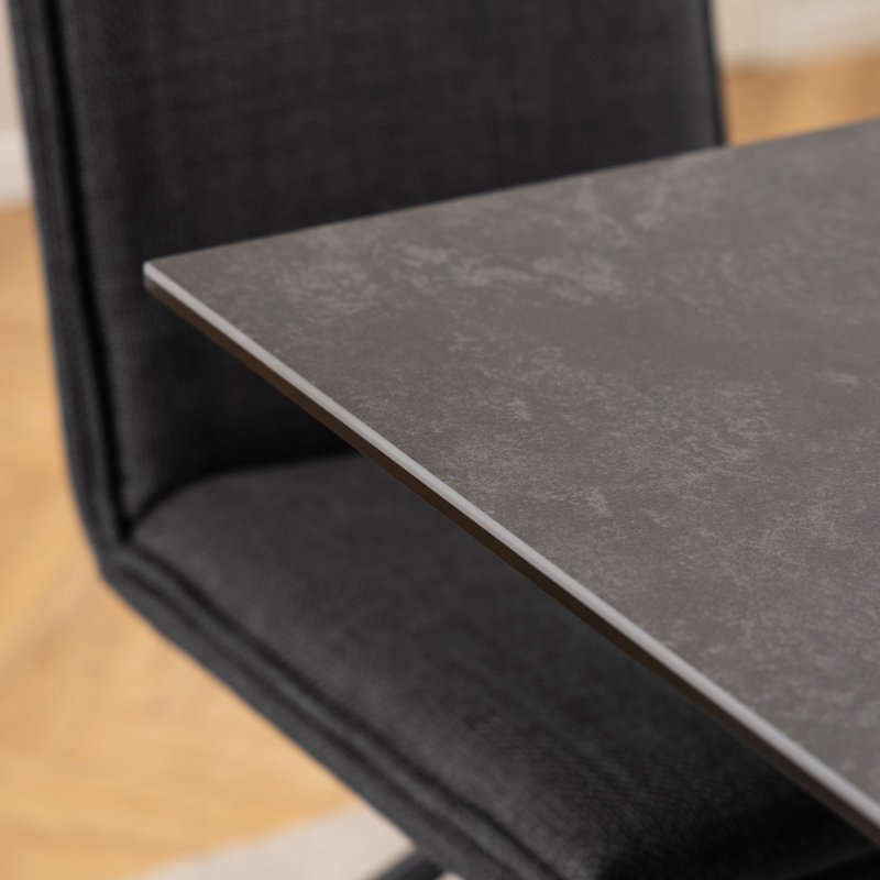 Heaven Metal Base Dining Table, Black