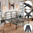 Ashwyn Heavy Duty Steel Slat Bed Frame with 18" High, Vintage Style, Anti Sway and Squeak Resistant-19376468