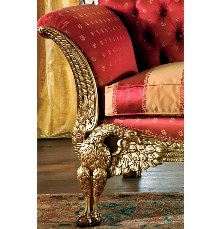 Canapé standard à accoudoirs évasés en mélange de coton, H 38 po x l 96 po x P 31 po