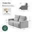 Majida 83"W Oversized Modular Wall-Hugging Power Reclining Sofa with One Reclining Seat-781565016