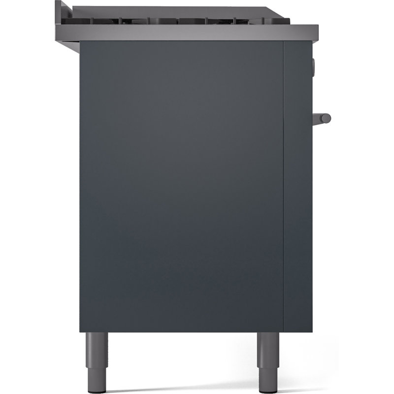 ILVE ProfessionalPlus II 60 Dual Fuel Range, knobs, Blue Gray, Natural Gas