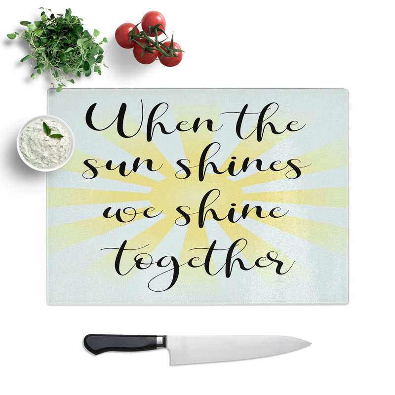 When the Sun Shines Chopping Board, 28.5cm W x 39cm L