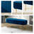 Ferdinand 48" W Velvet Upholstered Living Room Bench with Horseshoe-shaped Metal Legs-126949508