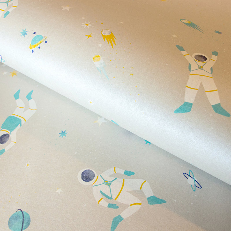 Sighref Smooth Glitter Super Space 10.05m x 53cm Wallpaper Roll, Dark Beige