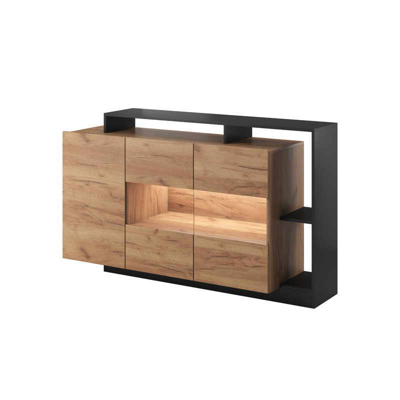 Wamego 155cm Sideboard, Golden Oak / Anthracite