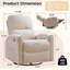 Fauteuil inclinable, oscillant et oscillant moderne de 32 po de largeur avec appui-tête et soutien lombaire -859591600