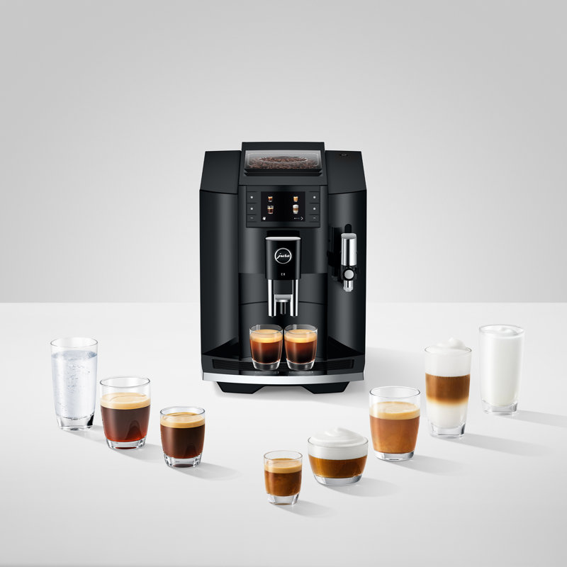 Jura E8 Fully Automatic Coffee & Espresso Machine, Piano Black