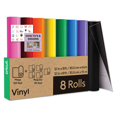 Cricut Premium Rainbow Permanent Vinyl Rolls Bundle