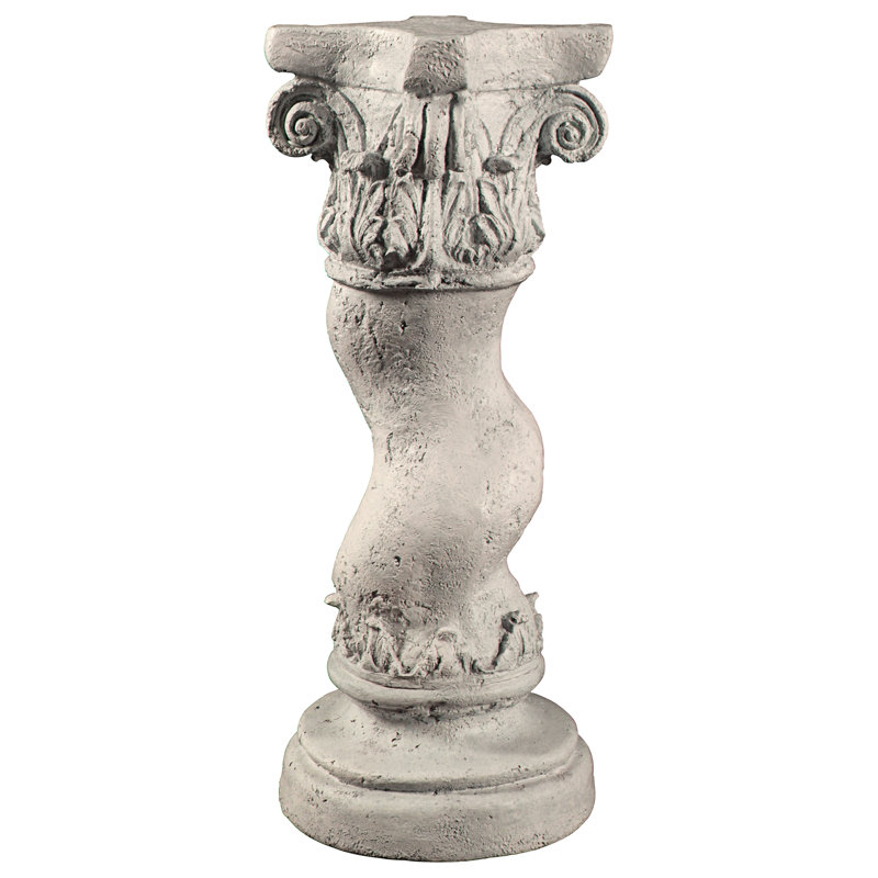 Piédestal à colonne Capitoline Barley, H 29 po x L 12 po x P 12 po