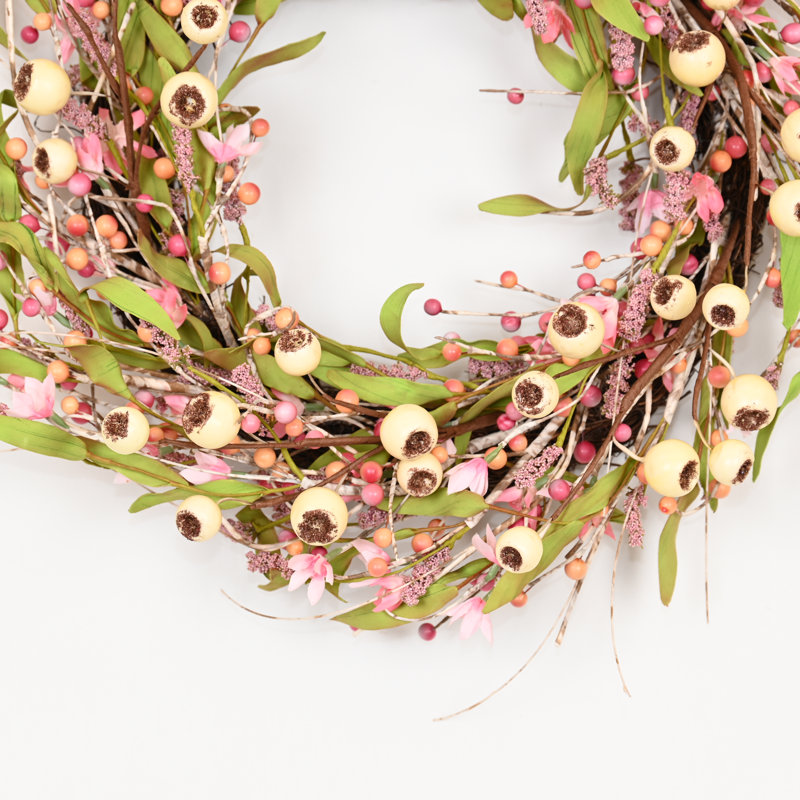 Couronne de 22 po pour la fête de la Saint-Valentin, Crème