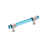 Polished Nickel/Cerulean Glass