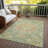 Machine Washable Indoor/Outdoor Claudian ACN1236 Aloe Rug-103718934